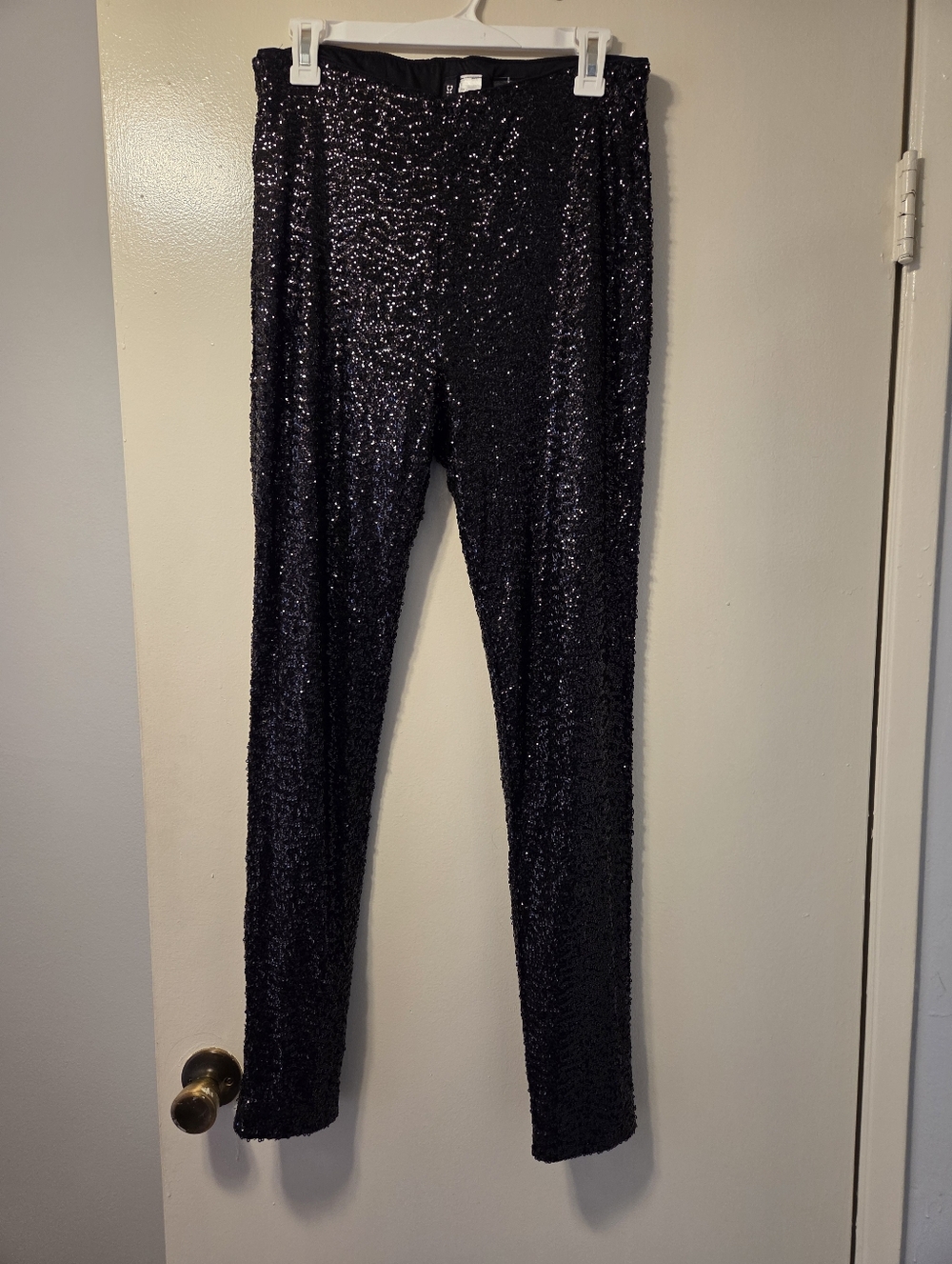 H&M Sparkling Black Sequin Leggings